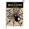 Banderas de Jardín de Halloween Transfronterizas Lino Estampado Decoración Exterior para Patio Gato Negro Bandera Pequeña Doble Cara Al por Mayor