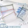 Estojo, Bolsa de Papelaria em Malha Transparente, Estojo para Lápis, Estojo Específico para Provas, Bolsa Simples de Armazenamento tipo Caixa de Papelaria para Alunos do Ensino Fundamental