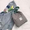 Cuadros Estilo Fresco Moda Estilo Coreano Bolso Casual Bolso de Mano 2024 Primavera Nuevo Combinable Ins Bolso Tote de Hombro