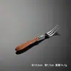 Cuchillo, tenedor y cuchara de acero inoxidable 304 con mango de palisandro vintage, cubertería de estilo occidental para hotel, cuchillo para bistec, tenedor y cucharadita de café