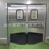 Almacén Frío Puerta Batiente de Acero Inoxidable Tienda de Conveniencia Supermercado Puerta de Impacto de Acero Inoxidable Restablecimiento Automático Bidireccional Puerta de Impacto de PVC