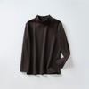Camiseta Térmica de Base Cálida para Otoño e Invierno para Niños, Top de Otoño para Niños Estilo Coreano de Cuello Medio, Ropa Interior para Bebés Niñas Top de Color Sólido de Cuello Medio-Alto