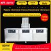 Limpador Ultrassônico Industrial de Três Tanques Ajustável e de Lançamento Personalizado Limpeza Ultrassônica de Aço Inoxidável para Acessórios de Tubo Válvula de Lâmina