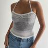 AliExpress - ¡Novedad de 2023! Chaleco sin mangas con cuello cruzado de verano para mujer europea y americana, con espalda descubierta y tirantes de punto sexy.