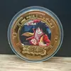 Moeda Comemorativa One Piece Medalha Comemorativa Rei do Mar Animação Popular Circundante Portátil Presente de Aniversário Coleção de Moedas Presente
