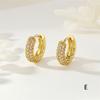Aretes, Lujo Ligero, Aretes Personalizados de Nicho, Aretes de Zircón de Temperamento de Moda con Diamantes Completos, Nuevos Accesorios Europeos y Americanos Transfronterizos