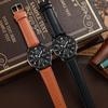 Nuevo Reloj de Moda Ginebra Negocios Doble Esfera Reloj para Hombre Caja de Aleación Fabricante Venta al por Mayor