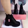 Botas Martin de Cuero Suave para Mujer 2026 Botas de Nieve de Invierno con Algodón Extra Cálido Botas de Algodón Suela Gruesa Tacón Oculto Botas Cortas Zapatos de Algodón