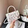 Bolso Cuadrado Pequeño Dulce Transfronterizo para Mujer, Nuevo Bolso de Hombro con Bloques de Color Color Cereza Otoño 2026, Bolso Cruzado para Viajes, Moderno