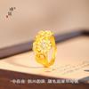 Anel de Flor Cravejado com Diamantes Estilo Pu Zuo Sifeng Feminino Luxo Leve Sensação de Alto Padrão Nicho Estilo Retrô Anel de Dedo de Alto Valor