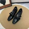 Sapatos Mary Jane genuínos estilo Chanel com 9CM de aumento de altura interna para mulheres baixinhas, tamanho 33, preto vintage, adequados para o trajeto