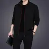 Traje de Dos Piezas de Moda para Hombre Primavera y Otoño Cardigan Casual Traje Deportivo Completo Adolescente Top Pantalones