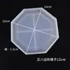 Molde de Resina de Cristal DIY Amapola Plato Redondo Hexagonal Decoración de Mesa Adorno Posavasos Molde de Silicona
