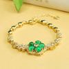 Pulseira de Ágata Verde Aiyu Pulseira de Calcedônia Verde Imperial Flor Joia Moda Feminina Atacado Dropshipping S4022001