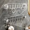 Gancho de Ventosa Súper Fuerte de Lujo Ligero para el Hogar Gancho de Baño Estante de Ganchos Sin Perforaciones Sin Costuras Estante Móvil para Almacenamiento de Joyería