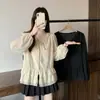 Colección Otoño 2026: Camisa Larga de Manga Larga con Volantes Suaves y Detalle de Corbata para Mujer Tallas Grandes, Elegante Blusa Estilo Francés