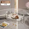 Bandeja Plástica Estilo Ins, Bandeja de Chá Transparente de Luxo Leve para Casa, Espessada para Jantar, Hotel, Bandeja de Alta Qualidade Comercial com Alça
