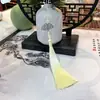 Venda Direta de Fábrica de Pingente de Leque de Resina Estilo Antigo com Borla, Acessório para Cheongsam, Pingente Acessório para Roupas Tradicionais Chinesas