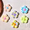 Accesorios de resina con estampado de cuadros y flores de dibujos animados para decoración DIY hecha a mano con pegamento de crema para zapatos, fundas de teléfono y pasadores