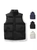 Chaleco de Otoño e Invierno para Hombre Engrosado de Plumón y Algodón Juvenil Transfronterizo Casual Chaleco Cálido de Algodón Sin Mangas Moderno Chaqueta para el Hogar
