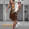 2025 novo Amazon novo europeu e americano transfronteiriço alta qualidade manga curta t-shirt shorts conjunto
