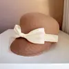Gorra de Equitación de Lujo con Lazo Frontal de Seda y Cáñamo para Niños Sombrero de Fieltro de Lana Australiana Estilo Dama Malla