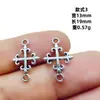 Accesorios de colgante de conexión calados de Amazon transfronterizos, horquilla DIY, decoración de flor para ropa, pulsera, en stock, venta al por mayor
