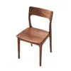 Silla de Comedor de Nogal Negro Norteamericano, Silla Moderna Minimalista con Respaldo para Estudio, Silla de Comedor de Madera Maciza, Silla de Nogal Negro de Lujo Ligero