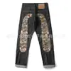 Jeans Lavados Retro Americanos Estilo Hip-Hop Callejero Estampados Pantalones de Pierna Recta 2026 Primavera y Otoño Nuevo Estilo Transfronterizo
