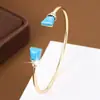 Pulseira Anel Aberto Quadrado Geométrico Diário com Zircônia, Pulseira Fina de Cobre Puro na Moda e Versátil Joias Venda por Atacado