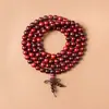 Atacado Sandália de Sangue Sândalo Africano Folha Pequena Sândalo Vermelho Contas Budistas, Vários Estilos e Especificações, Pulseiras Estilo Étnico, Contas de Rosário