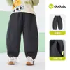 Temporada Volta às AulasCalça Infantil Masculina Família Dudu Calça Esportiva Infantil Feminina Outono Roupa de Outono Calça para Bebê de Jardim de Infância Calça Longa Infantil
