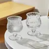 Copa de Vidrio Tulipán Baja-Alta Estilo Retro con Cintura de Perlas, Copa de Cóctel, Taza de Té de Frutas, Copa de Vino Tinto Vintage, Vaso de Agua