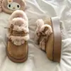 Promoção Quente Exclusivo Birkenstock com Solado Grosso Forrado de Pelo Feminino 2026 Inverno Uso Externo Aumenta Altura Versátil Quente Calçados de Algodão