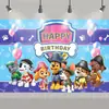 Fiesta de Cumpleaños Patrulla Canina Transfronteriza de Amazon Tema Infantil Patrulla Canina Tema de Dibujos Animados para Cumpleaños Tela Fotográfica