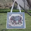 Bolso de Lona Bordado Doble Cara de Seda Dorada Bolso de Mano con Doble Cremallera Nueva Moda Exquisito Jacquard Bolso de Gran Capacidad Bolso de Estilo Étnico