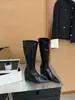 Primer Encuentro Verano 2026 Estilo Coreano Punta Puntiaguda Tacón de Cuña Aumento de Altura Adelgazantes Botas Largas para Mujer Hasta la Rodilla con Cremallera Trasera