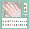 Uñas Vestibles Listas para Año Nuevo, Parches de Uñas Postizas Desmontables, Piezas de Uñas con Arte de Uñas Estilo Corto de Alta Gama, Venta al por Mayor desde el Fabricante