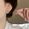 Pendientes de serpiente pequeños enroscados con letra de diamante estilo fragante pendientes de diseño de temperamento y moda pendientes de lujo ligero de moda para redes sociales venta al por mayor