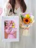 Papel de Presente Floral Criativo DIY Feito à Mão Material Vareta Torcida Buquê Girassol Tulipa Presente de Aniversário para Meninas