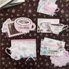 Cafetería Poesía de Azúcar Rosa: Un juego de pegatinas con diseños dulces y vintage, perfecto para journaling, scrapbooking, proyectos de bricolaje y decoración