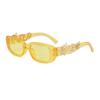 Elegantes Gafas de Sol Par de Dragón con Marco Pequeño Ovalado Diamantes Montados a Mano Estilo Retro Personalizado Tendencia Punk Gafas de Sol
