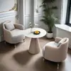 Juego de mesa y sillas para comedor, casual, ecológico, sofá de cuero duradero, apto para uso doméstico y comercial, juego para el té de la tarde, sofá individual
