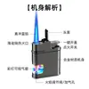 Encendedor de cámara de gas transparente de colores, famoso en internet, encendedor de metal a prueba de viento, encendedor de gas recargable, venta directa del fabricante