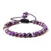 Pulseira Feminina Popular de Pedras Naturais Olho de Tigre 6mm da Amazon, Pulseira com Pingentes Tecida à Mão, Venda Quente