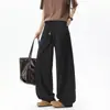 Calças de trabalho masculinas cor cáqui, estilo japonês, perna reta, modelagem solta, calças de perna larga, calças compridas, novas calças casuais primavera/verão 2026