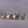 Adornos de Latón Puro Cuadrados Bestia Grande Qinglong Tigre Blanco Suzaku Xuanwu Mascota de Té Sala de Estar Oficina Decoración del Hogar