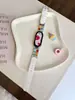 Placa de Sombra para Olhos Junta de Metal Tira de Couro para Xiaomi Mi Band 9/8 Geração