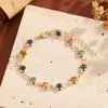 Colar de Sol de Cristal Multicamadas Transfronteiriço Europeu e Americano Estilo Boêmio Conjunto de Pulseira Tornozeleira de Colar de Verão para Praia