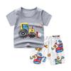 2025 Nova Camiseta de Manga Curta Infantil Verão Bebê Meninos e Meninas Conjunto de Shorts de Manga Curta para Casa Atacado